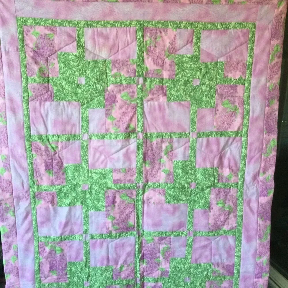 Handmade Quilt. Lilacs